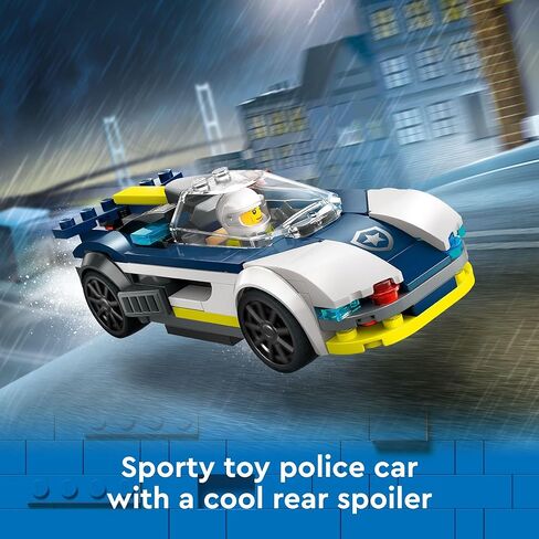 LEGO City Police Car and Muscle Car Chase, Emergency Vehicle Toy for Boys and Girls, Fun Gift for Kids Ages 6+ who Love Pretend Play Toys, Police Car Toy with Officer and Crook Minifigures, 60415 in Kuwait