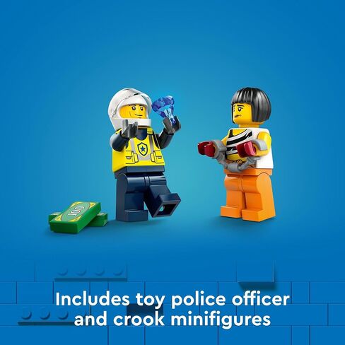LEGO City Police Car and Muscle Car Chase, Emergency Vehicle Toy for Boys and Girls, Fun Gift for Kids Ages 6+ who Love Pretend Play Toys, Police Car Toy with Officer and Crook Minifigures, 60415 in Kuwait