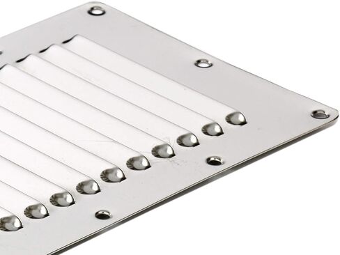 Amarine Made Stainless Steel Stamped Louvered Vent Rectangular Marine Vent for Yachts and Boats - 07720S - 5" X 9" (4) in Saudi Arabia