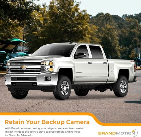 حزام الباب الخلفي من Brandmotion Ford Super Duty Factory مع كاميرا تثبيت مزدوجة 9002-7452 (2017-2021) | كاميرا احتياطية على اتصال عرض لوحة الترخيص | كاميرا خلفية للرؤية الخلفية | رؤية واسعة 150 درجة عكسية in Saudi Arabia