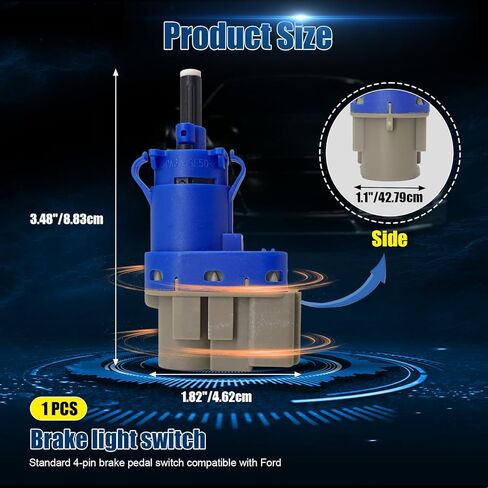 مفتاح ضوء الفرامل استبدال قياسي 4Pin لدواسة الفرامل-إيقاف مفتاح الإضاءة OEM #8T4T-9G854-AA، 4838697 in Kuwait