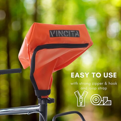Vincita Waterproof Bike Seat Cover - Water Resistant Bicycle Saddle Cover - Protect The Saddle During Transportation on Car Rack - Cover Up to The Seatpost - Weatherproof Cycling Accessories in Saudi Arabia