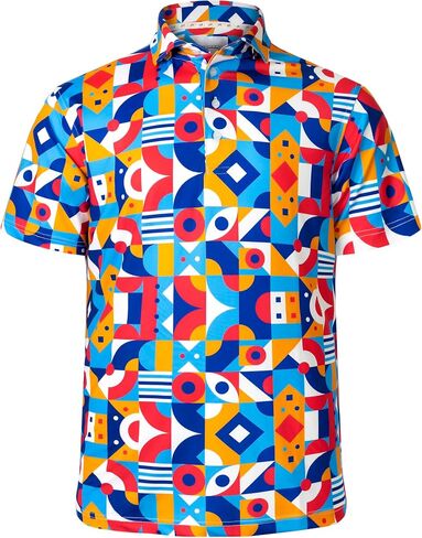 Rizz Golf Polo، قماش تبريد عالي الأداء، قميص بولو رجالي مريح مع حماية من الشمس تم اختبارها معمليًا بعامل حماية من الشمس 50+ in Saudi Arabia