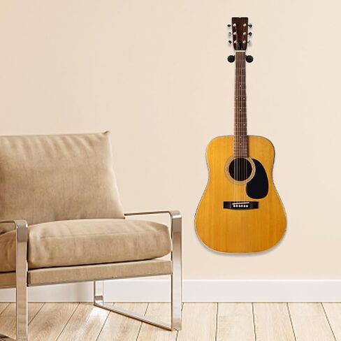 2 Pack Guitar Wall Mount U-Shaped Guitar Wall Hanger Wood Guitar Hanger Guitar Holder Hook for Acoustic,Electric Guitar,Bass,Gift for Guitar Player Men Boy(Black Wood,Size:3.82x 1.8x5.7inch) in Saudi Arabia