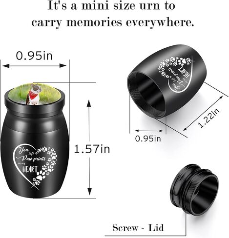1.57 Inches Small Urn for Dog and Cats Ashes Personalized Small Keepsake Urns for Pet Ashes Custom Stainless Steel Mini Urn Cremation Urn for Dog Cat Ashes in Saudi Arabia
