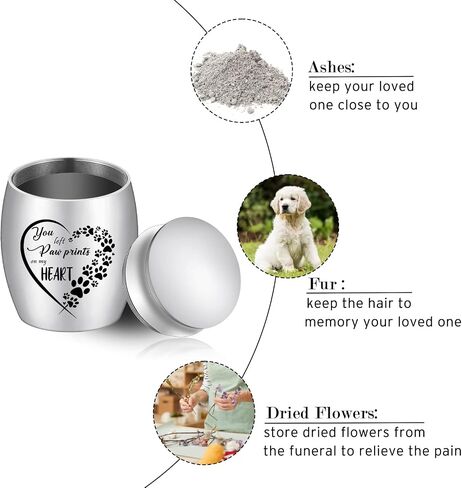 1.57 Inches Small Urn for Dog and Cats Ashes Personalized Small Keepsake Urns for Pet Ashes Custom Stainless Steel Mini Urn Cremation Urn for Dog Cat Ashes in Saudi Arabia