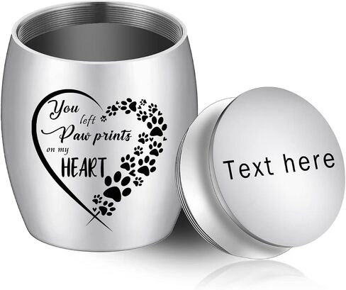 1.57 Inches Small Urn for Dog and Cats Ashes Personalized Small Keepsake Urns for Pet Ashes Custom Stainless Steel Mini Urn Cremation Urn for Dog Cat Ashes in Saudi Arabia