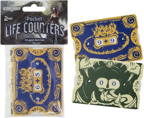 2-Pack Pocket Life Counters for Trading Card Games, Fits in a Deck Box in Kuwait