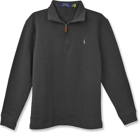 Polo Ralph Lauren Men's Half Zip French Rib Cotton Pullover Sweater (Black, XX-Large) in Saudi Arabia