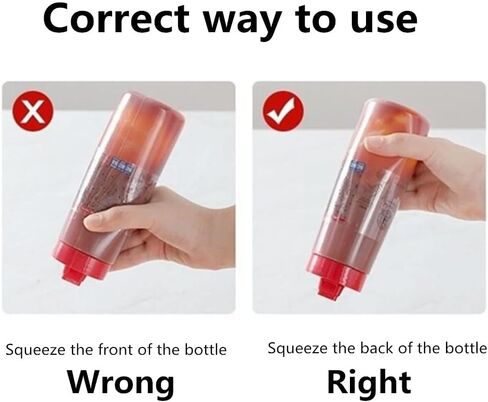 4 Hole Jam Squeeze Bottle with Cap Lids, 300ml Large Capacity Leak Proof Condiment Squeeze Sauce Bottles for Salad Dressing, Ketchup, Mayonnaise, Olive Oil (Red) in Saudi Arabia