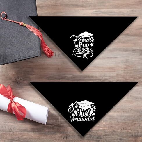 عبوتان من باندانا التخرج للكلاب والقطط، فخورة بأمي التخرج للكلاب الصغيرة والمتوسطة والكبيرة والحيوانات الأليفة والجراء (فخور بالجرو، كبير) in Kuwait