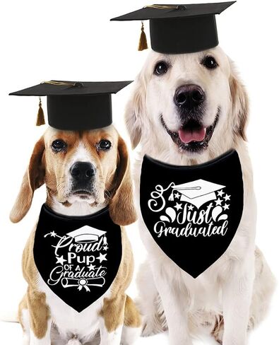 عبوتان من باندانا التخرج للكلاب والقطط، فخورة بأمي التخرج للكلاب الصغيرة والمتوسطة والكبيرة والحيوانات الأليفة والجراء (فخور بالجرو، كبير) in Kuwait