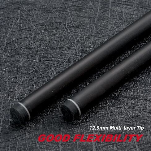 عمود من ألياف الكربون ذو انحراف منخفض 3/8 * 10 مفصل 12.5 مم طول طرف 58 بوصة (147 سم) عصا بلياردو احترافية 1/2 سبليت in Kuwait