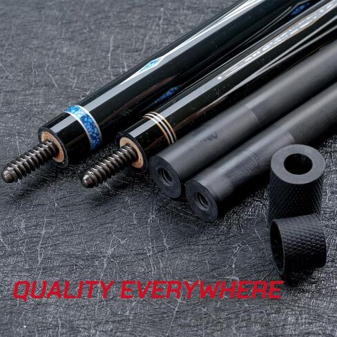 عمود من ألياف الكربون ذو انحراف منخفض 3/8 * 10 مفصل 12.5 مم طول طرف 58 بوصة (147 سم) عصا بلياردو احترافية 1/2 سبليت in Kuwait