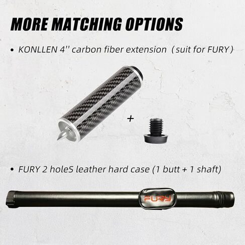 عمود من ألياف الكربون ذو انحراف منخفض 3/8 * 10 مفصل 12.5 مم طول طرف 58 بوصة (147 سم) عصا بلياردو احترافية 1/2 سبليت in Kuwait