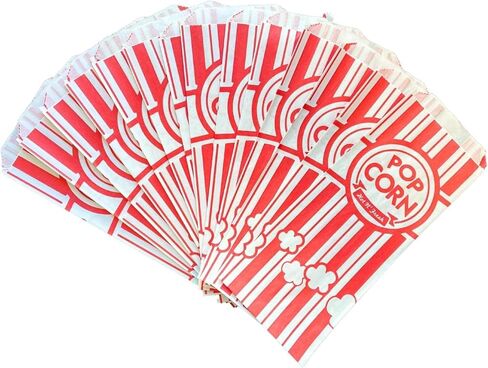 Paper Popcorn Bags For Parties, Carnivals, Movie Theaters 1 oz (24) in Saudi Arabia