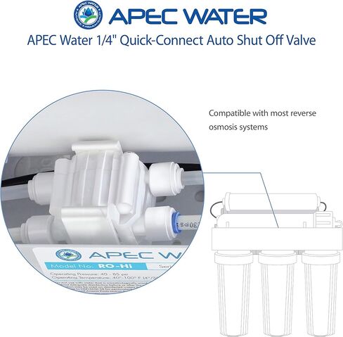 APEC Water Systems RO-90 Ultimate Series Top Tier Supreme Certified High Output 90 GPD نظام تصفية مياه الشرب بالتناضح العكسي فائق الأمان، صنبور كروم in Kuwait