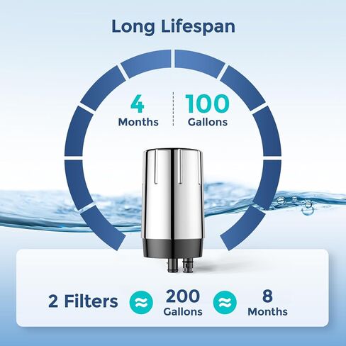 استبدال فلتر مياه الصنبور المكون من قطعتين لأنظمة فلتر صنبور Brita®، معتمد من NSF، فلتر صنبور الحوض طويل الأمد، يقلل الكلور والرصاص، الكروم in Saudi Arabia