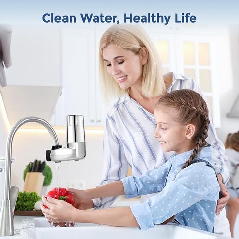 استبدال فلتر مياه الصنبور المكون من قطعتين لأنظمة فلتر صنبور Brita®، معتمد من NSF، فلتر صنبور الحوض طويل الأمد، يقلل الكلور والرصاص، الكروم in Saudi Arabia
