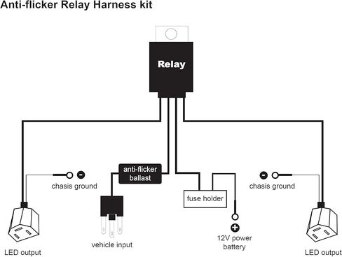HB3 9005 DRL Anti-flickering Relay Harness Wiring Fix PWM Issue Compatible with Toyota, Lexus, Subaru, Chevrolet/GMC Express Van for LED Daytime Running Lights Bulbs Replacement in Saudi Arabia