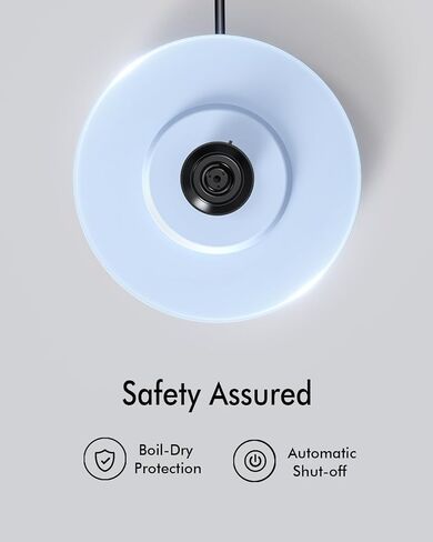 1.7L Stainless Steel Electric Kettle-Fast Boil with LED Indicator 1500W, Cool Touch Handle, and Two-Level Lid for Safety and Easy Maintenance, Blue in Saudi Arabia