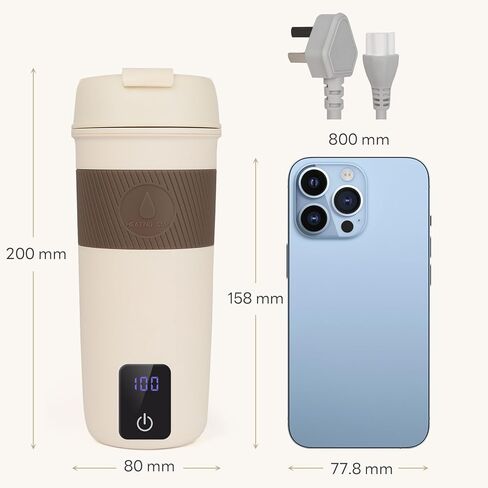 Travel Electric Kettle, Portable Mini Kettle, 350ml Water Boiler with 4 Temperature Control, 304 Stainless Steel, Auto Shut-Off and Keep Warm, Perfect for Dormitory, Home, Travel in Kuwait