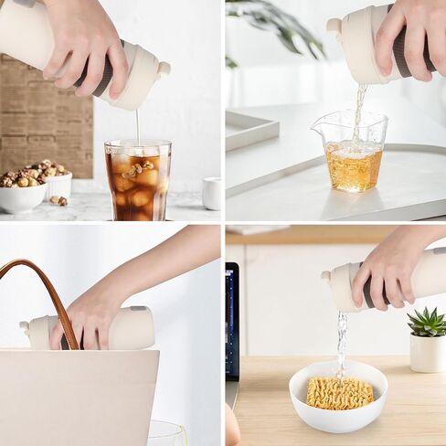 Travel Electric Kettle, Portable Mini Kettle, 350ml Water Boiler with 4 Temperature Control, 304 Stainless Steel, Auto Shut-Off and Keep Warm, Perfect for Dormitory, Home, Travel in Kuwait