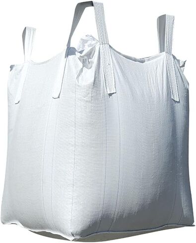 أكياس FIBC السائبة، حقيبة 1 طن، 35 بوصة طول × 35 بوصة عرض × 43 بوصة ارتفاع، 2200 رطل SWL، قاعدة مسطحة من القماش الخشن، أكياس بولي بروبيلين منسوجة، حقيبة كبيرة FIBC بأربع حلقات in Kuwait