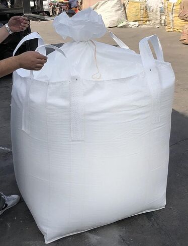 أكياس FIBC السائبة، حقيبة 1 طن، 35 بوصة طول × 35 بوصة عرض × 43 بوصة ارتفاع، 2200 رطل SWL، قاعدة مسطحة من القماش الخشن، أكياس بولي بروبيلين منسوجة، حقيبة كبيرة FIBC بأربع حلقات in Kuwait