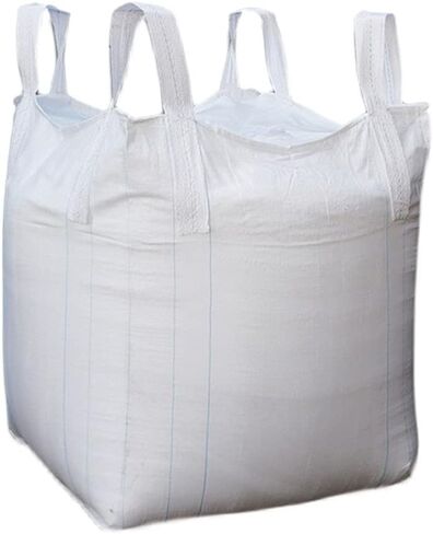 أكياس FIBC السائبة، حقيبة 1 طن، 35 بوصة طول × 35 بوصة عرض × 43 بوصة ارتفاع، 2200 رطل SWL، قاعدة مسطحة من القماش الخشن، أكياس بولي بروبيلين منسوجة، حقيبة كبيرة FIBC بأربع حلقات in Kuwait