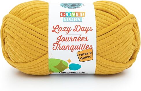 Lion Brand Yarn Cover Story Lazy Days Thick & Quick, Blanket Yarn, Amber, 1 Pack in Saudi Arabia