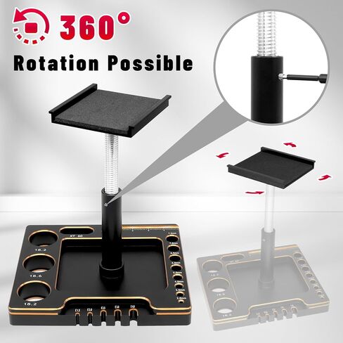 حامل إصلاح سيارة RC 7 في 1 متعدد الوظائف من OGRC مع 7 قطع مفكات ومجموعة براغي 1/24 RC لسيارة AXIAL SCX24 AX24 1/24 RC (ذهبي) in Saudi Arabia