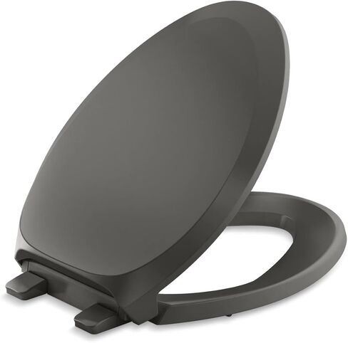 KOHLER 4713-RL-0 مقعد مرحاض ممدود بمنحنى فرنسي جاهز للإغلاق، مقعد مرحاض ناعم الإغلاق، مقاعد مرحاض للمراحيض الطويلة، أبيض in Saudi Arabia