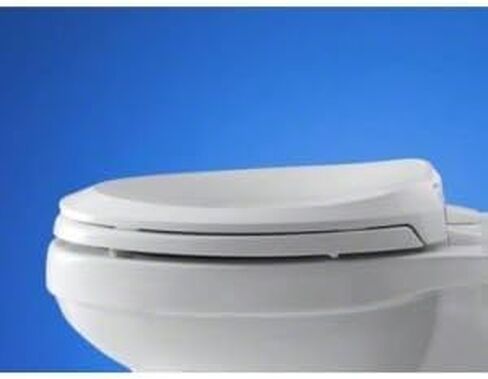 KOHLER 4713-RL-0 مقعد مرحاض ممدود بمنحنى فرنسي جاهز للإغلاق، مقعد مرحاض ناعم الإغلاق، مقاعد مرحاض للمراحيض الطويلة، أبيض in Saudi Arabia