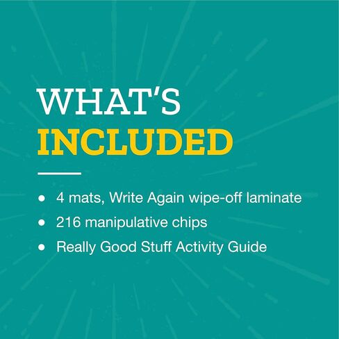 Really Good Stuff Regrouping Mats and Manipulatives Kit (Set of 4) – Interactive Mats and Manipulatives Help Students Solve Problems at School or Home – Write On/Wipe Off Mat for Repeated Use in Saudi Arabia