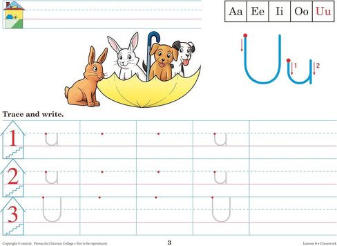 Writing With Phonics K5 Manuscript - Abeka 5 Year Old Kindergarten Manuscript Phonics Penmanship Student Work Book in Saudi Arabia
