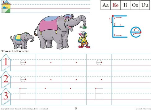 Writing With Phonics K5 Manuscript - Abeka 5 Year Old Kindergarten Manuscript Phonics Penmanship Student Work Book in Saudi Arabia