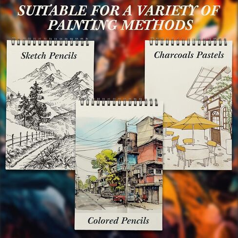 jexine 20 حزمة 9 × 12 بوصة دوامة ملزمة كراسة الرسم 30 ورقة منصات رسم السائبة (68lb / 100gsm) رسم كتاب رسم اللوحة الكتابة ورقة، لوازم الحرف الورقية للأطفال البالغين الفنانين المبتدئين in Saudi Arabia