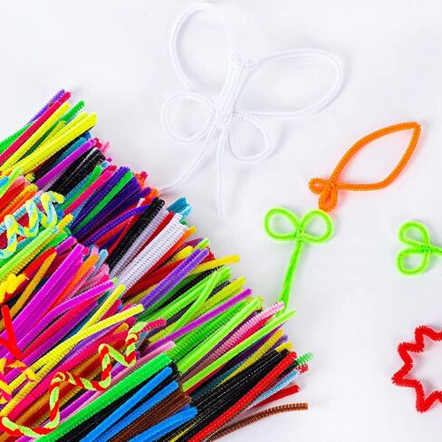 Pipe Cleaners, 300pcs 20 Colors, Craft Supplies, Pipe Cleaner Chenille Stems, Craft Pipe Cleaners in Saudi Arabia