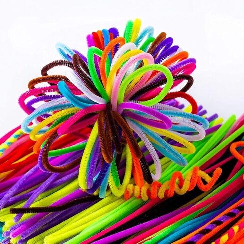 Pipe Cleaners, 300pcs 20 Colors, Craft Supplies, Pipe Cleaner Chenille Stems, Craft Pipe Cleaners in Saudi Arabia