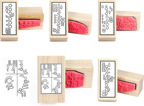 مدرس آلات النفخ - مجموعة هدايا من الطوابع المطاطية بالإصبع (5 طوابع ووسادة للفلوت والمزمار والكلارينيت والساكسفون والباسون) in Kuwait