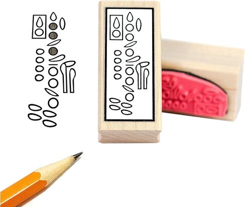 مدرس آلات النفخ - مجموعة هدايا من الطوابع المطاطية بالإصبع (5 طوابع ووسادة للفلوت والمزمار والكلارينيت والساكسفون والباسون) in Kuwait