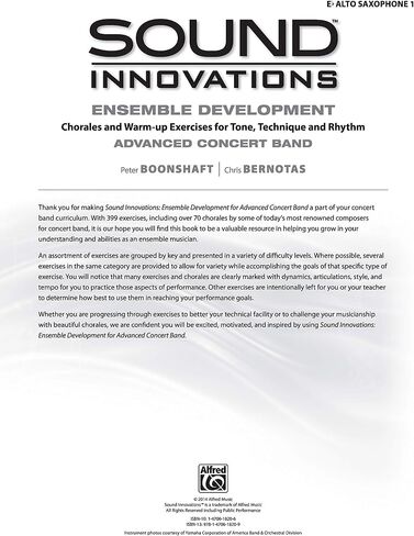 Sound Innovations for Concert Band -- Ensemble Development for Advanced Concert Band: E-flat Alto Saxophone 1 in Saudi Arabia