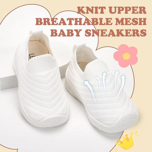 Breathable Baby Sock Shoes,Non-Slip First Walkers 6-24 months,Easy Put on Baby Walking Shoes, Flexible Mesh Toddler Sneakers Boys ,Baby Socks 12-24 months,Barefoot Infant First Steps Shoes,Baby Girl Shoes in Saudi Arabia