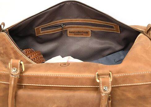 حقيبة سفر مصنوعة من الجلد المحبب بالكامل مع أشرطة قابلة للتعديل | حقيبة كبيرة بمساحة كبيرة وجيوب جانبية بسحاب لعطلة نهاية الأسبوع (جوزي) in Kuwait