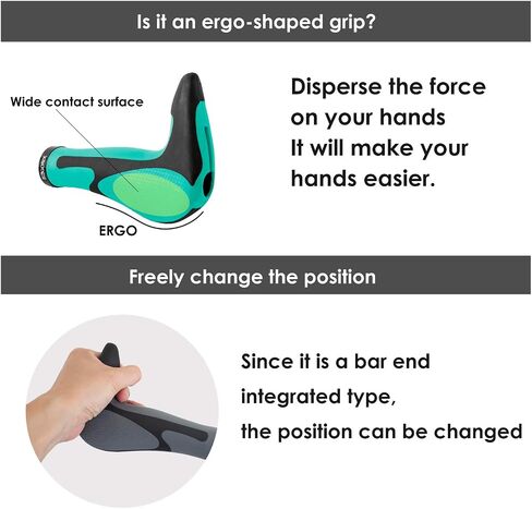 GORIX Bike Ergo Grips Bar End Cycle Lock على المقود دراجة جبلية MTB (GX-849AD3-L1-G2 (الإصدار العالمي)) in Kuwait