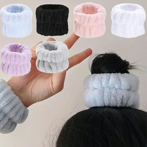 قطعتان من أربطة المعصم النسائية المصنوعة من الألياف الدقيقة لغسل الوجه وقطعة واحدة من ربطات الشعر، وعصابة غسيل للمعصم قابلة للتمدد، وأساور معصم لغسل الوجه in Kuwait