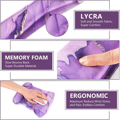 AIMSA Keyboard Wrist Rest and Mouse Pad with Wrist Support Set, Memory Foam Ergonomic Non-Slip Rubber Base, Easy Typing and Pain Relieve for Computer, Laptop,Big Sea Waves in Saudi Arabia