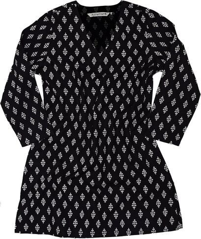 AV Hand Block Printed V Neck Tunic in Saudi Arabia