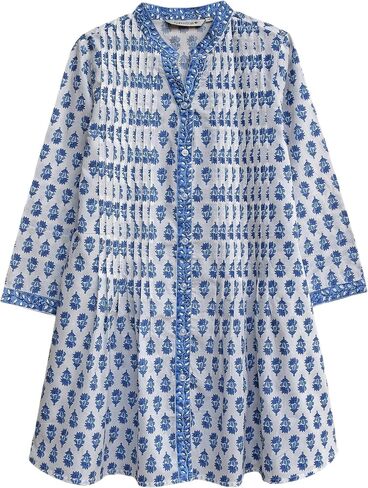 AV Hand Block Printed V Neck Tunic in Saudi Arabia